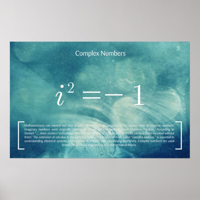 Complex Numbers - Math Poster (Front)