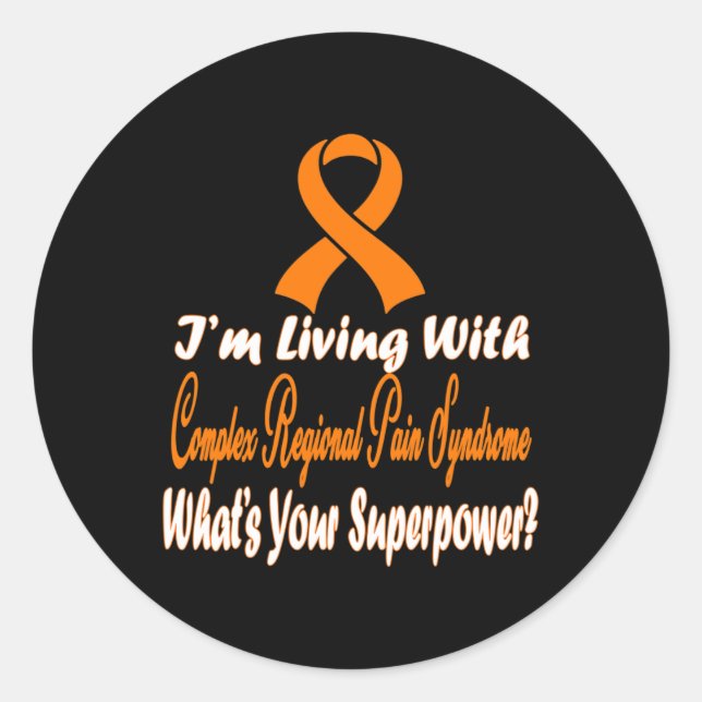 complex regional pain syndrome awareness 8 classic round sticker (Front)