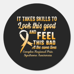 Complex Regional Pain Syndrome Awareness CRPS Supp Classic Round Sticker