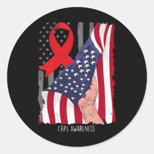 Complex Regional Pain Syndrome CRPS Awareness Amer Classic Round Sticker