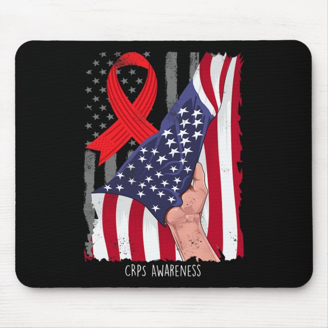Complex Regional Pain Syndrome CRPS Awareness Amer Mouse Mat (Front)