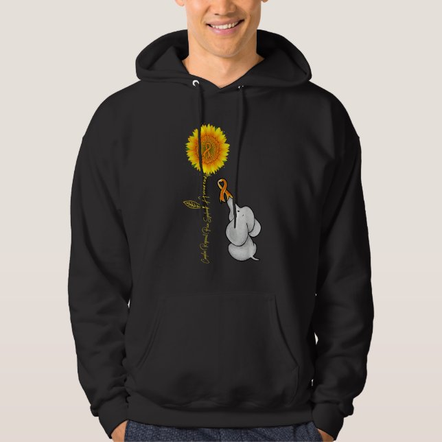 Complex Regional Pain Syndrome Sunflower Baby Elep Hoodie (Front)