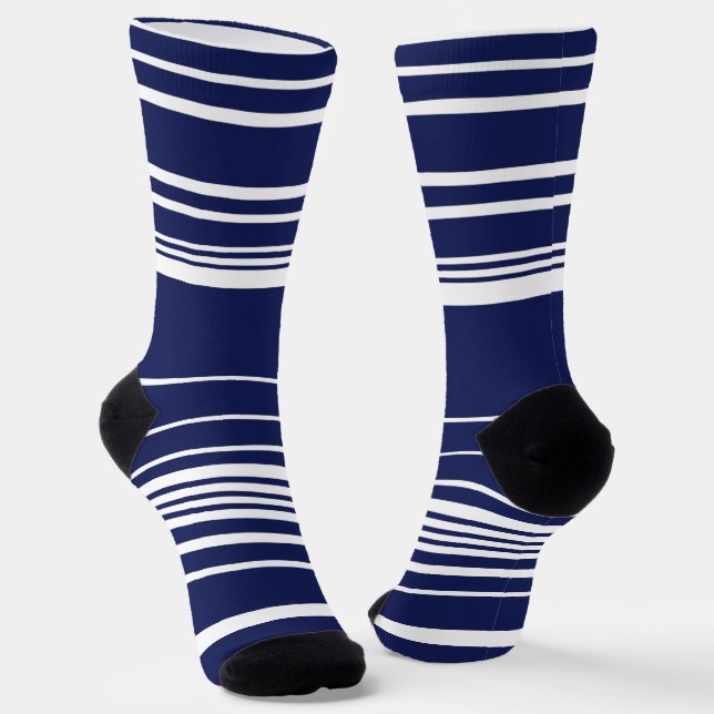 Complex Stripes - Blue Socks (Angled)