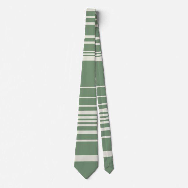 Complex Stripes in Green Tie (Front)