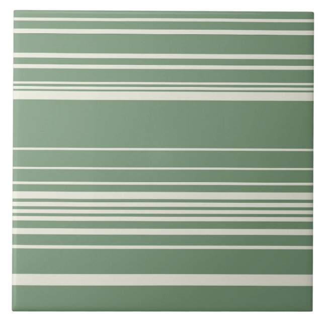 Complex Stripes in Green Tile (Front)