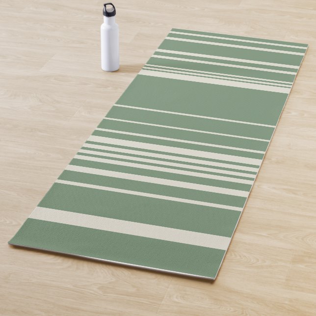 Complex Stripes in Green Yoga Mat (In Situ)