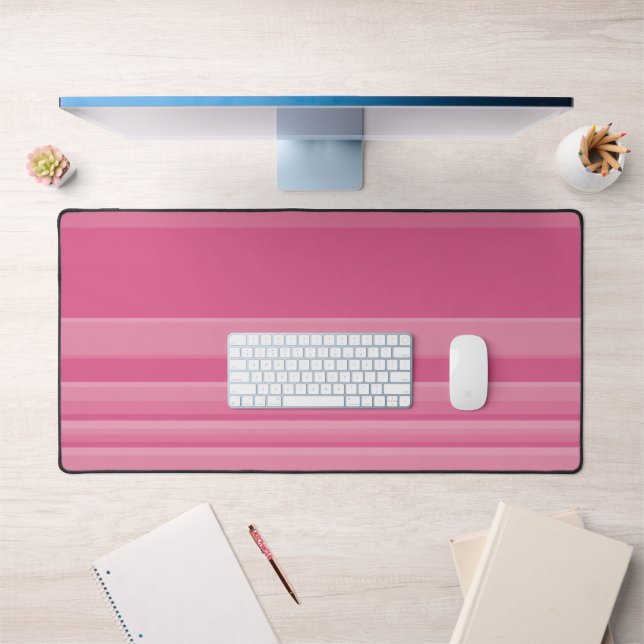 Complex Stripes in Pink Desk Mat (Office 1)