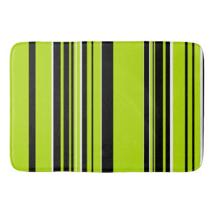 Complex Stripes - Lime Green Bath Mat