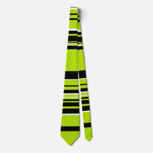 Complex Stripes - Lime Green Tie