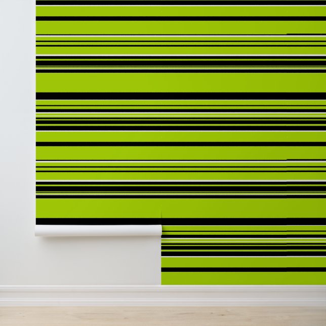 Complex Stripes - Lime Green Wallpaper (Application)