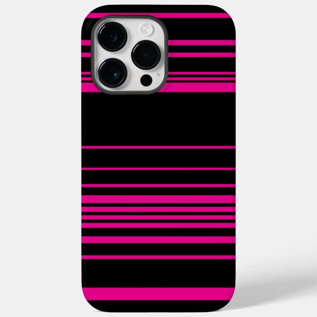 Complex Stripes - Magenta and Black Case-Mate iPhone Case (Back)