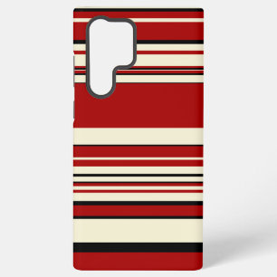 Complex Stripes - Red & Cream Samsung Galaxy Case