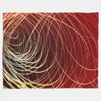 Complex Swirl Golden Red - Fleece Blanket