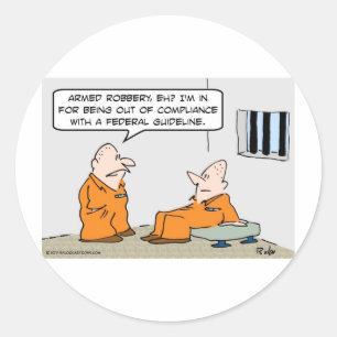 compliance federal guideline prisoners classic round sticker