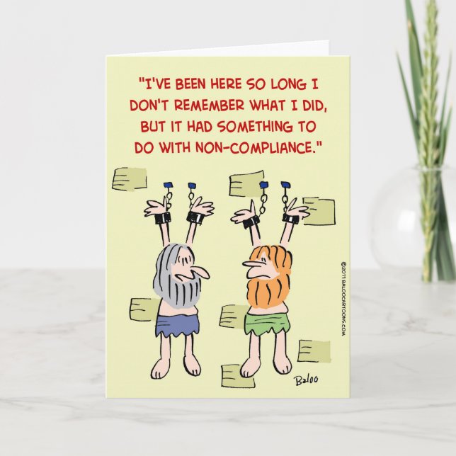 compliance non-compliance hanging prisoners card (Front)