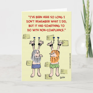 compliance non-compliance hanging prisoners card