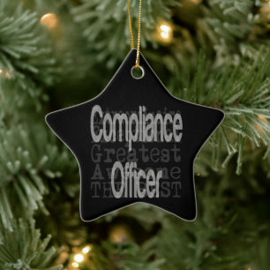 Compliance Officer Extraordinaire Ceramic Tree Decoration