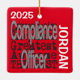 Compliance Officer Extraordinaire CUSTOM Ceramic Ornament