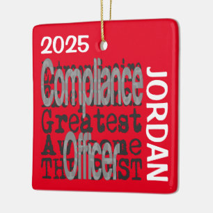 Compliance Officer Extraordinaire CUSTOM Ceramic Ornament