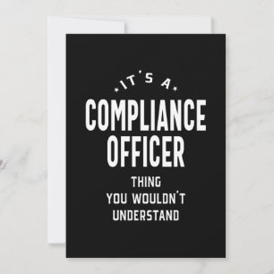 Compliance Officer Job Title Gift Thank You Card