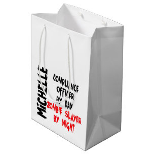 Compliance Officer Zombie Slayer CUSTOM Medium Gift Bag