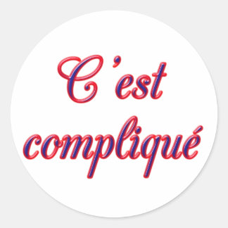 Complicated Classic Round Sticker