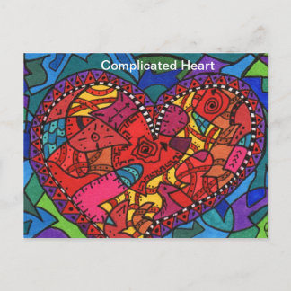 Complicated Heart Postcard