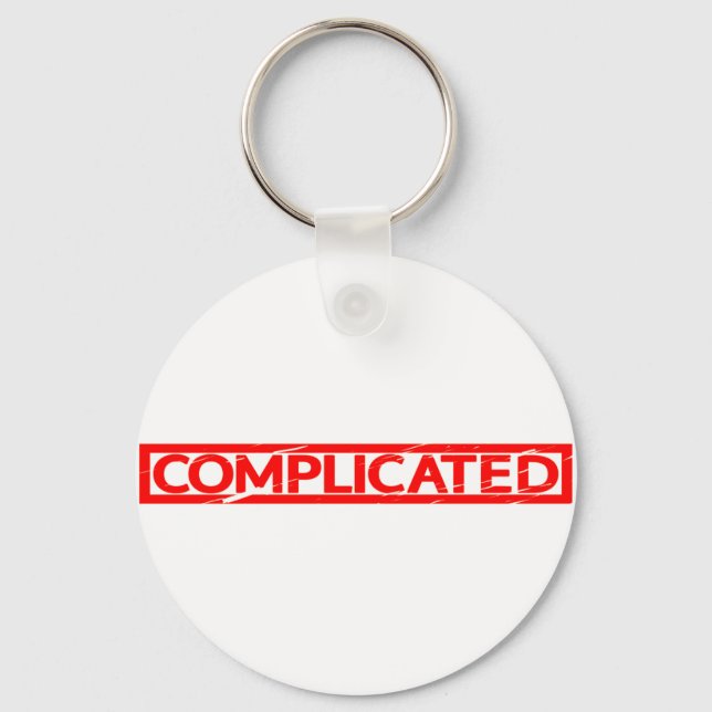 Complicated Stamp Key Ring (Front)