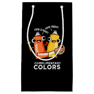 Complimentary Colours Funny Paint Pun Dark BG Small Gift Bag