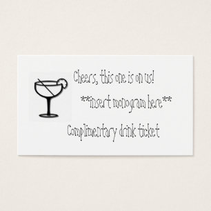 Complimentary drink ticket