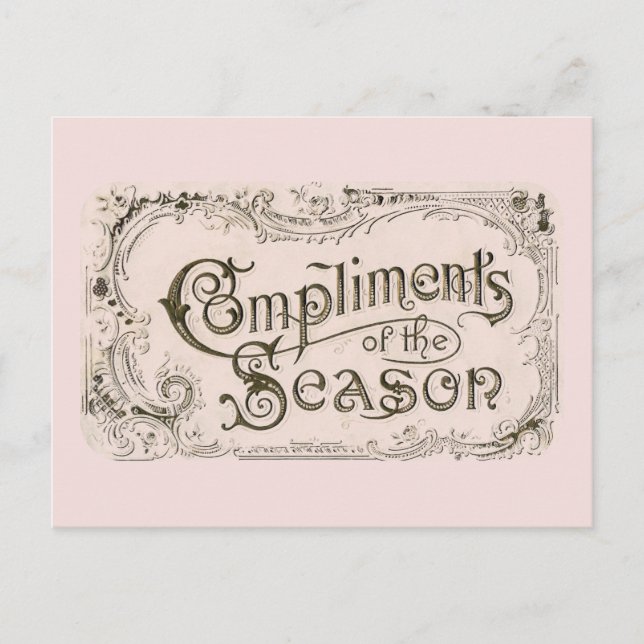 Compliments of Season Postcard (Front)