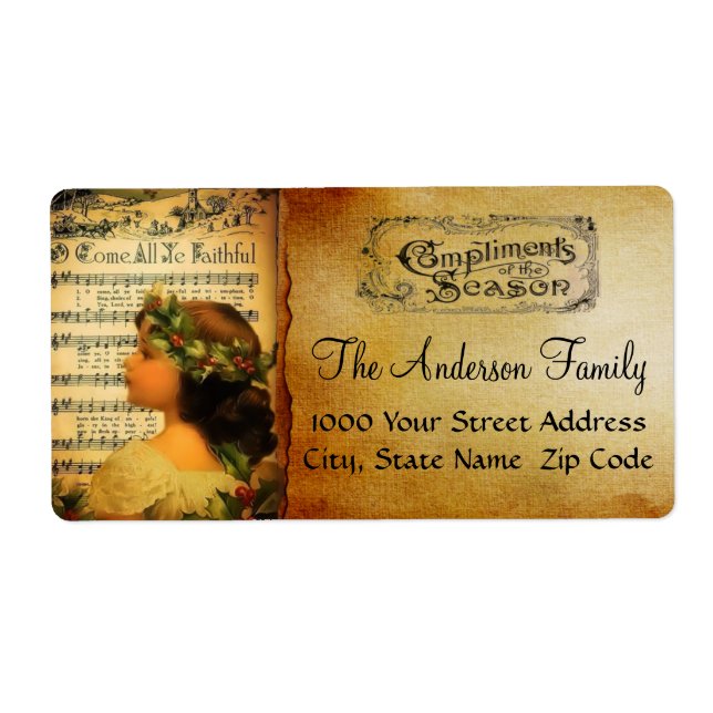 Compliments Of the Season Address Label (Front)