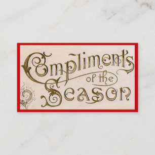 Compliments of the Season Business Card