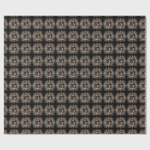Compliments Victorian Wreath card Wrapping Paper