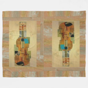 Composed Violin Fleece Blanket