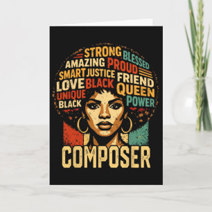 Composer Black History Month Powerful Black Pride Card