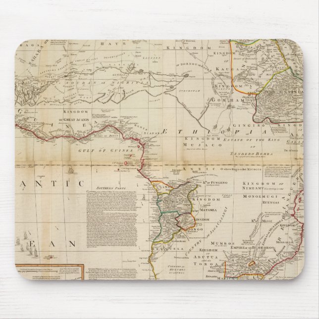 Composite Africa hand coloured map Mouse Mat (Front)