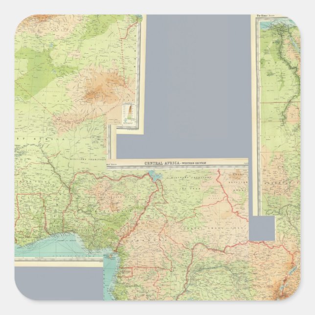 Composite Africa Square Sticker (Front)