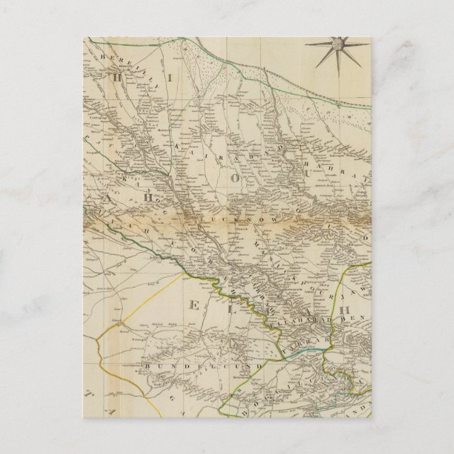 Composite Delhi, Agrah, Oude, Ellahabad Postcard (Front)