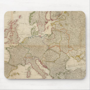Composite Europe with statistical tables Mouse Mat