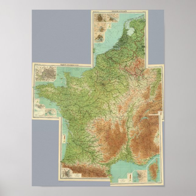 Composite France, Belgium, Holland Poster (Front)