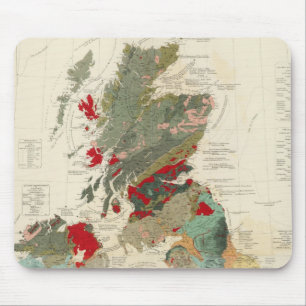 Composite Geological, palaeontological map Mouse Mat
