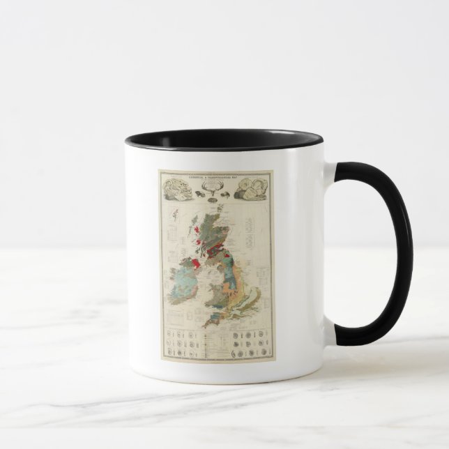 Composite Geological, palaeontological map Mug (Right)