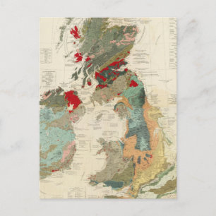 Composite Geological, palaeontological map Postcard