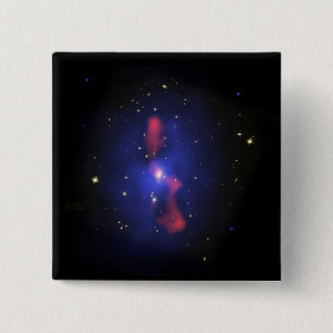 Composite image of a galaxy cluster 15 cm square badge
