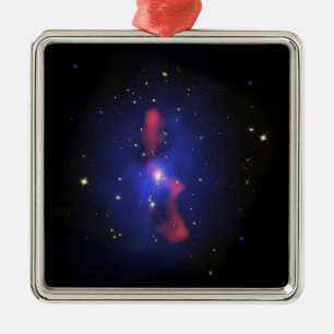 Composite image of a galaxy cluster metal tree decoration