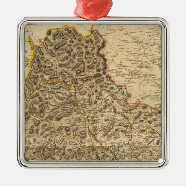 Composite Kirkcudbright Shire Metal Tree Decoration (Front)
