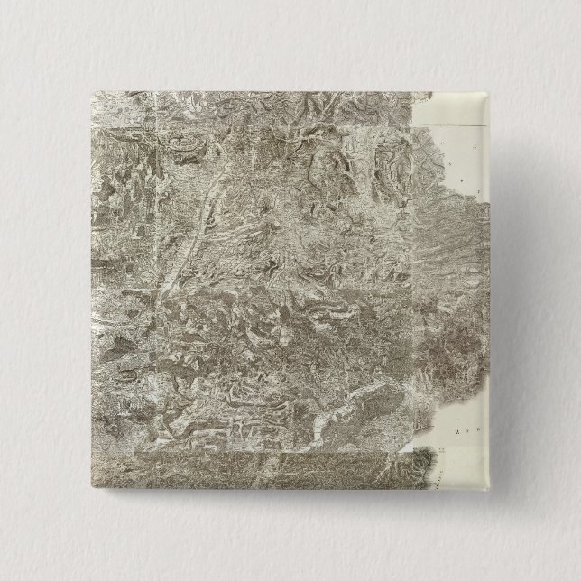 Composite Map of France 15 Cm Square Badge (Front)