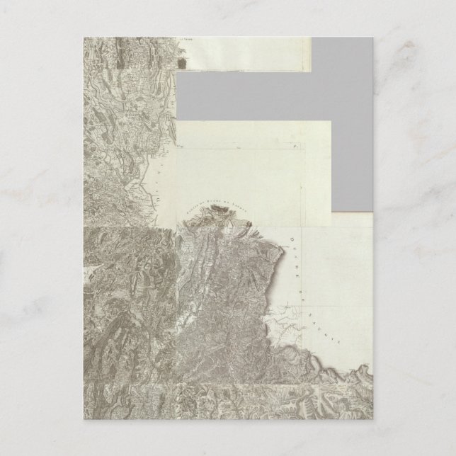 Composite Map of France 4 Postcard (Front)