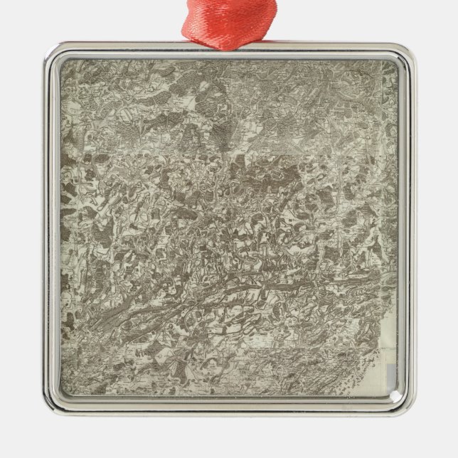 Composite Map of France 5 Metal Tree Decoration (Front)